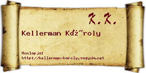 Kellerman Károly névjegykártya